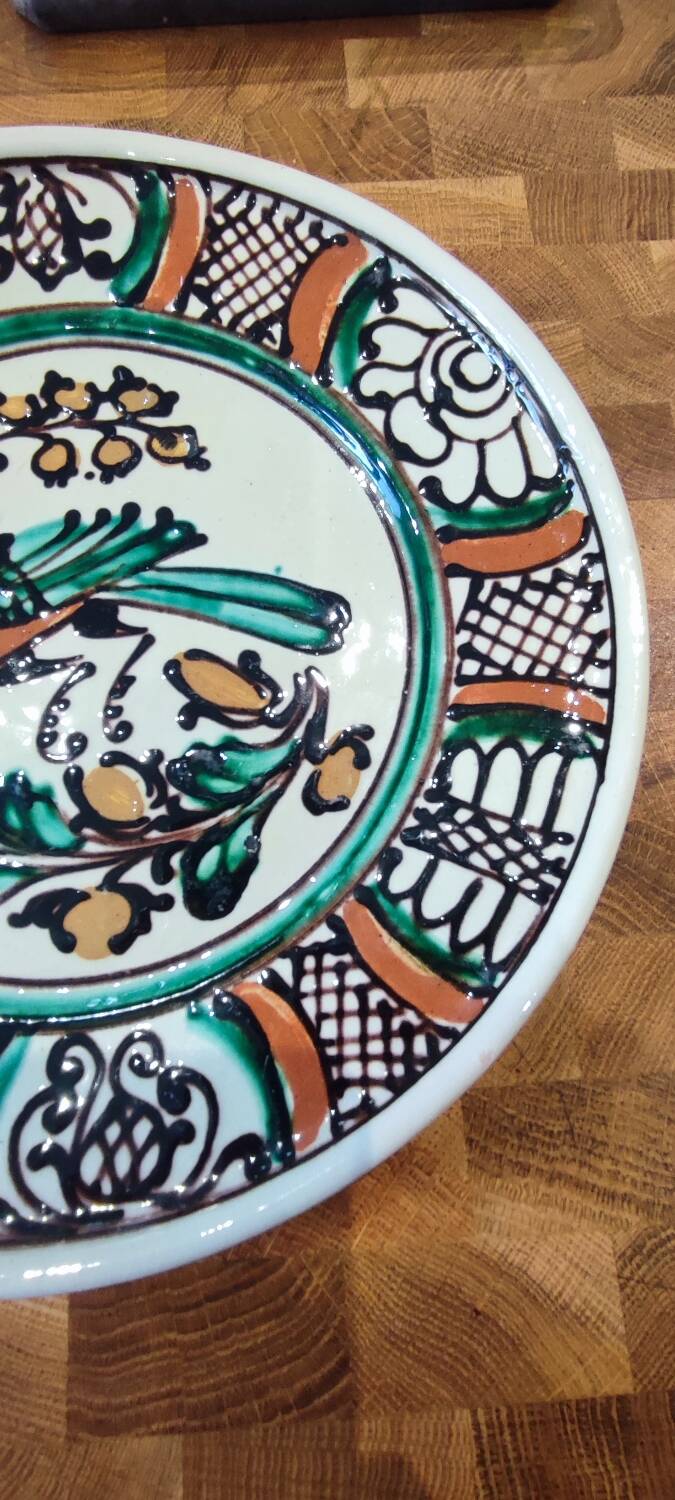 Korond pottery ceramic plate