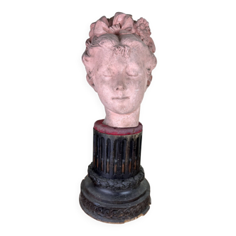 Antique bust of a child in terracotta, art nouveau period circa 1900