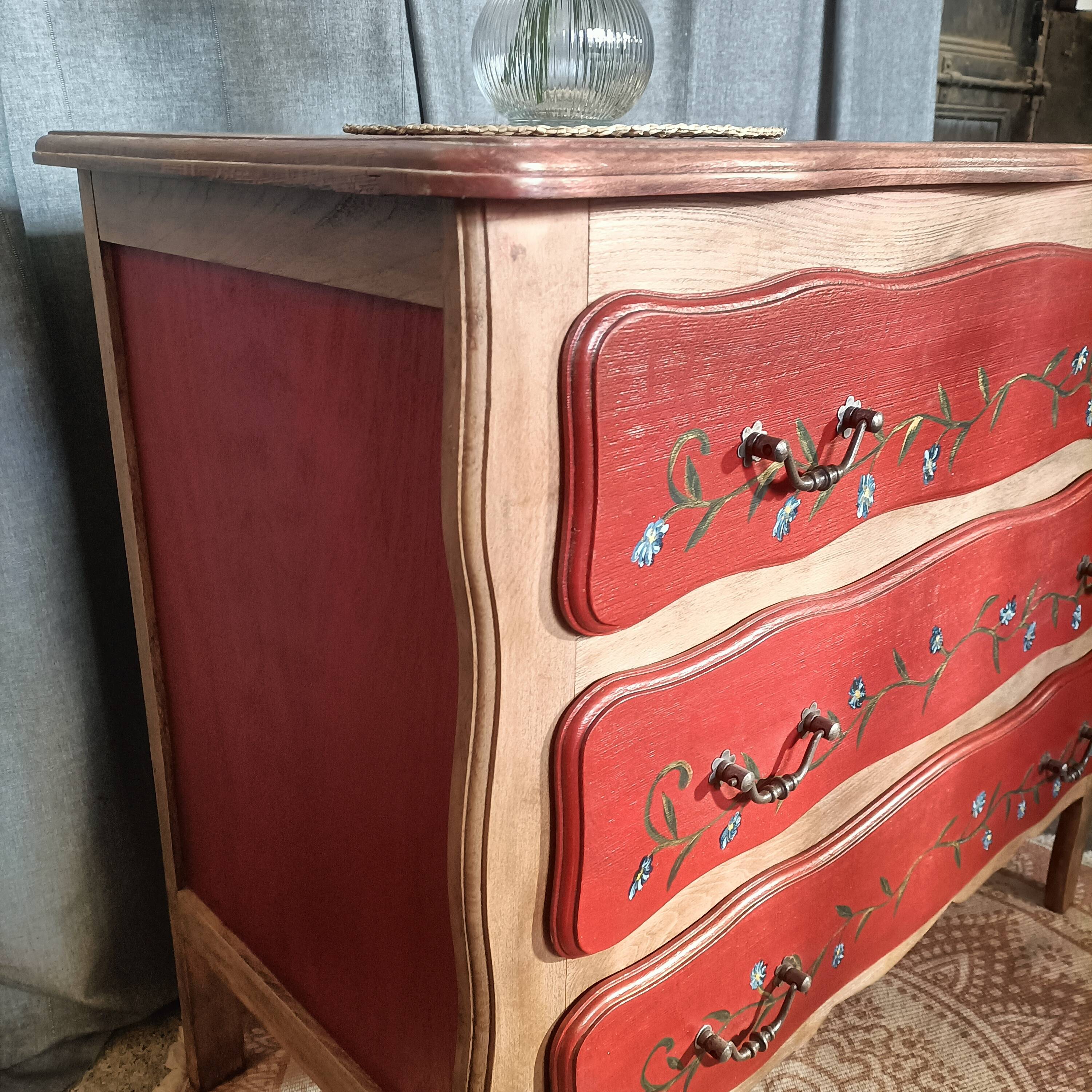Hand painted chest of drawers