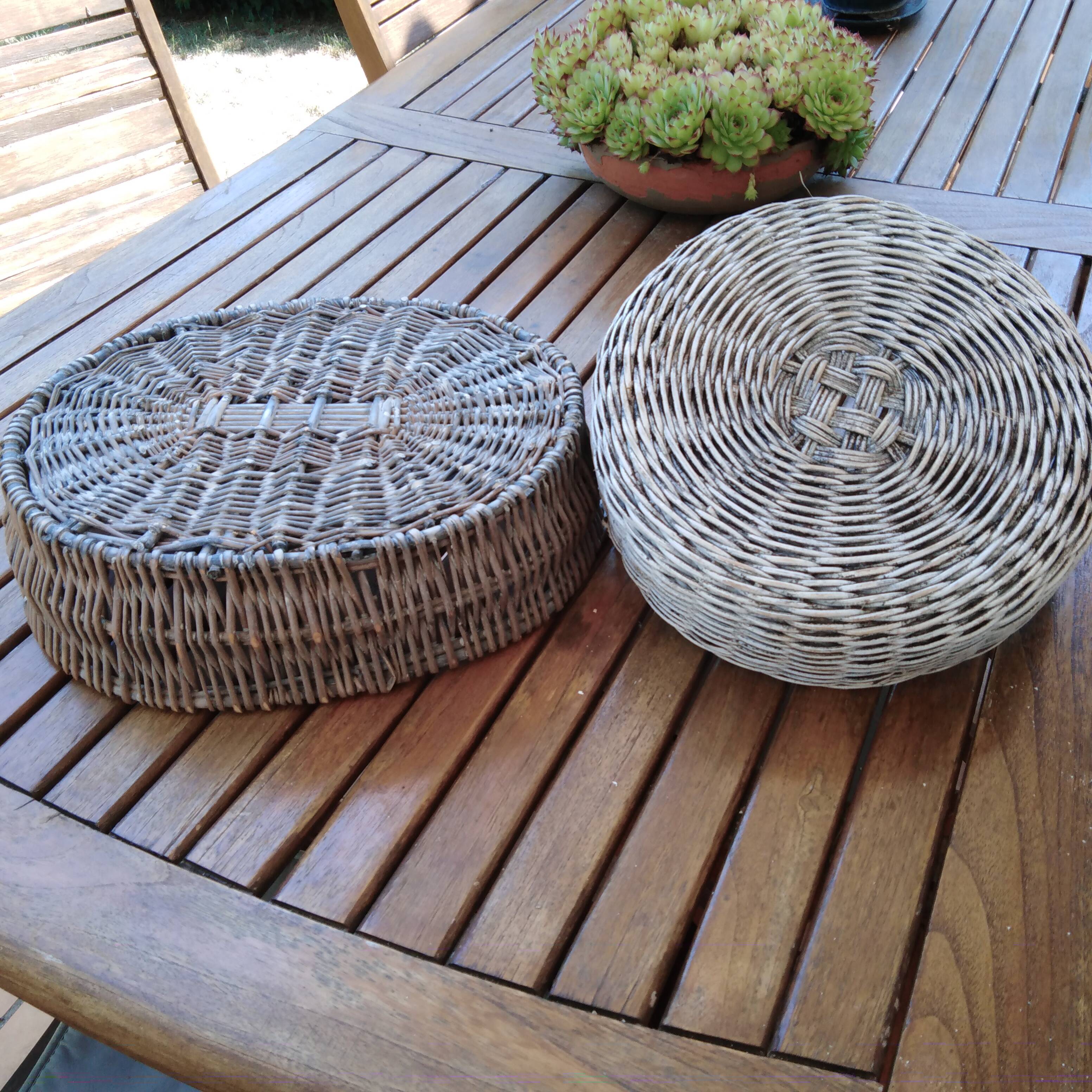 Antique wicker baskets
