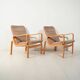 Pair of Swedish Ire Möbler bent beech armchairs, 1960s