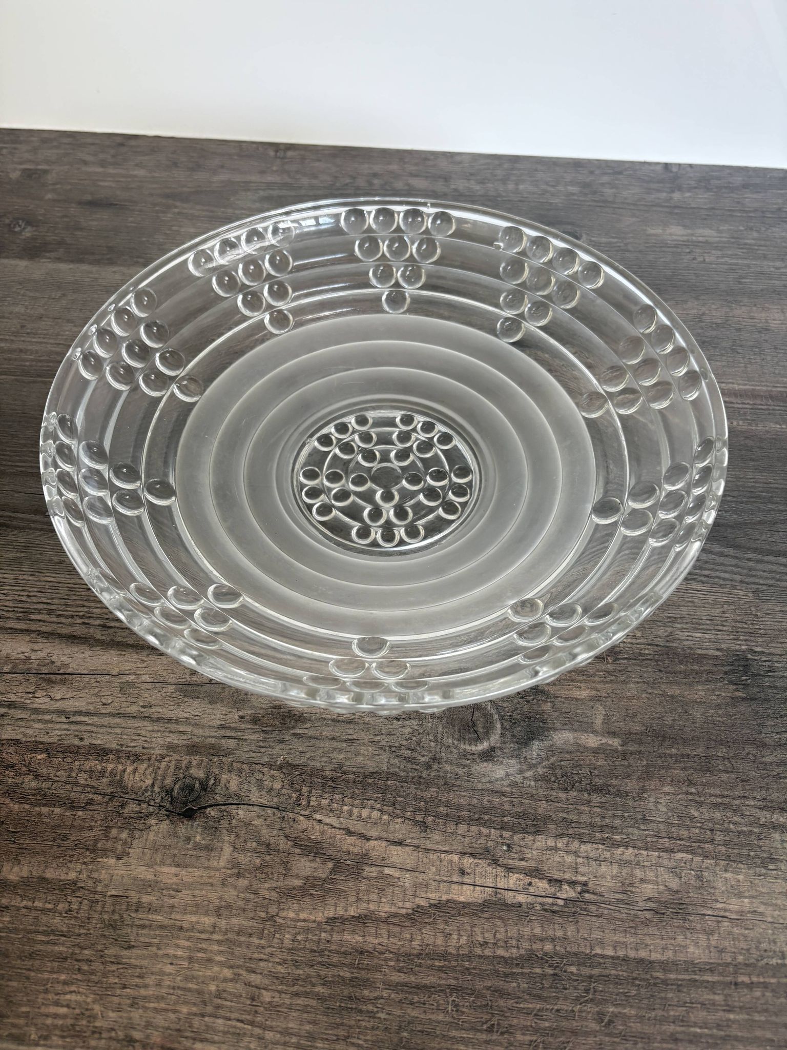 Vintage Art Deco pressed glass plate
