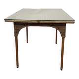 Vintage rattan table