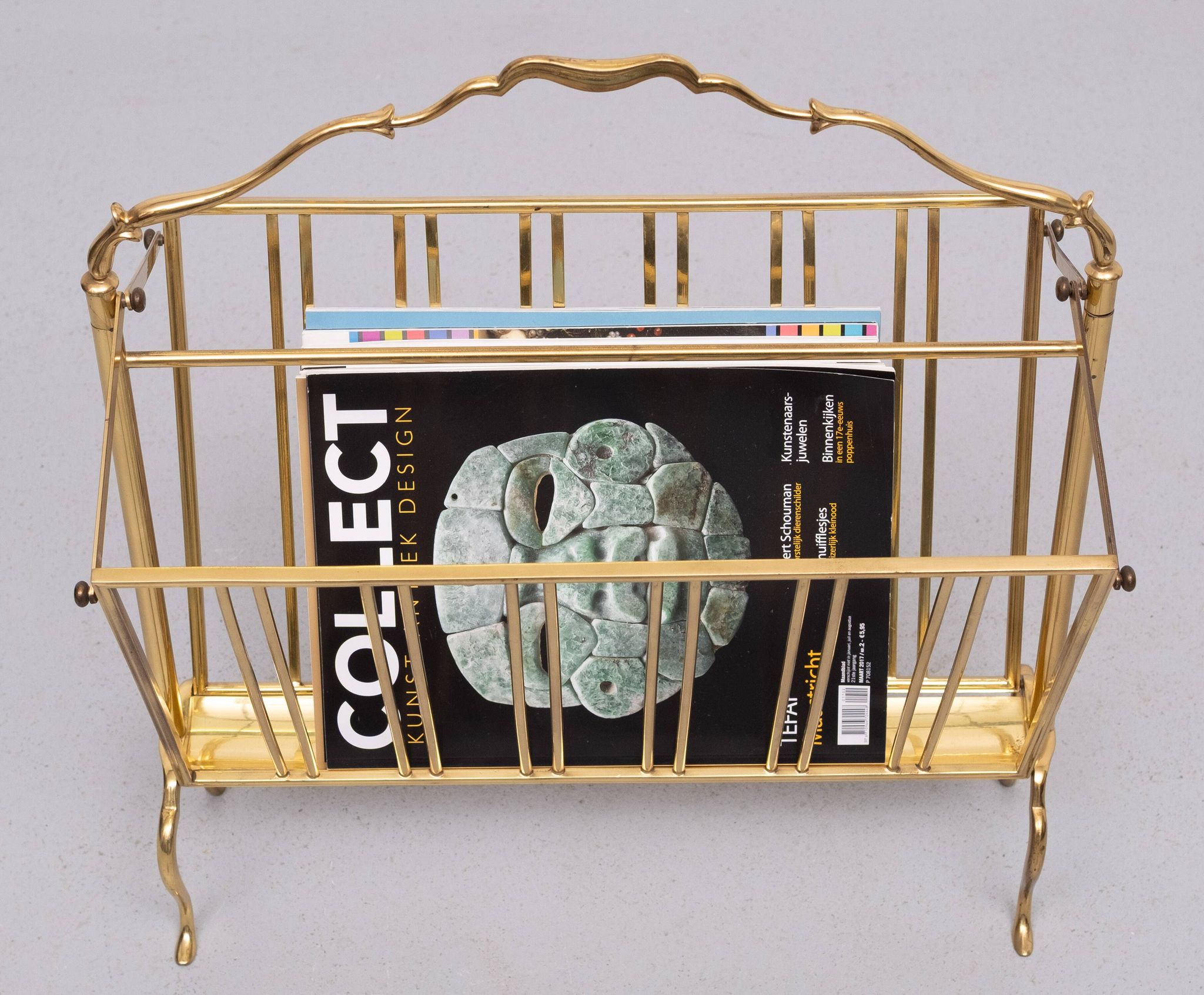 Brass Magazine holder Maison Baguès 1950s France