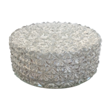 Ceiling / wall light round metal and glass - 50s