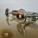 Wall-mounted coat rack in chrome brass, Art Deco, 2 hooks, 1940s 50s
