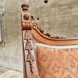 Antique sofa seat classic hall bench old pink