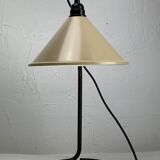 Brown metal "modernist" architectural desk lamp, Dutch 1970s