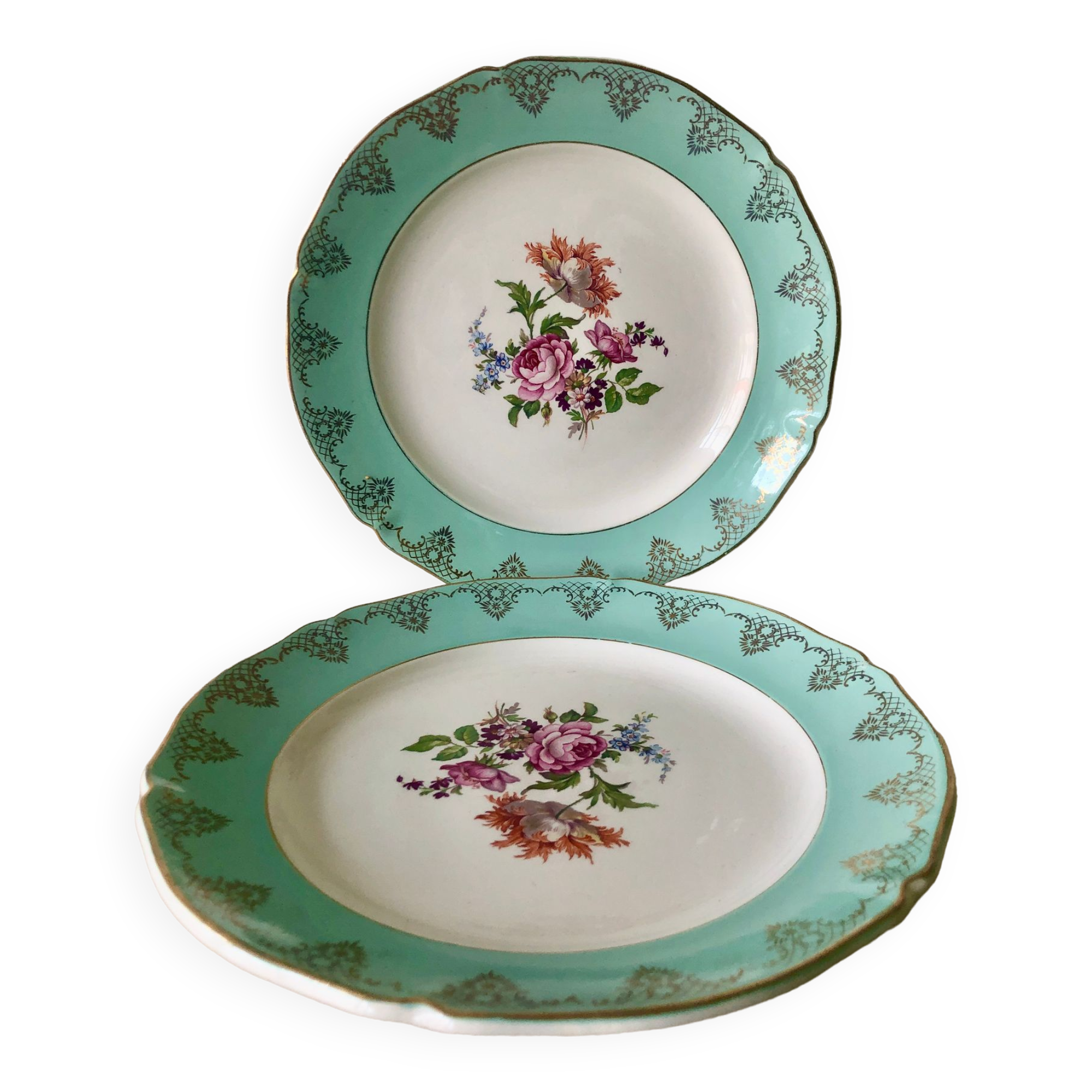 Lot assiettes plates Ceranord St Amand-La Roseraie