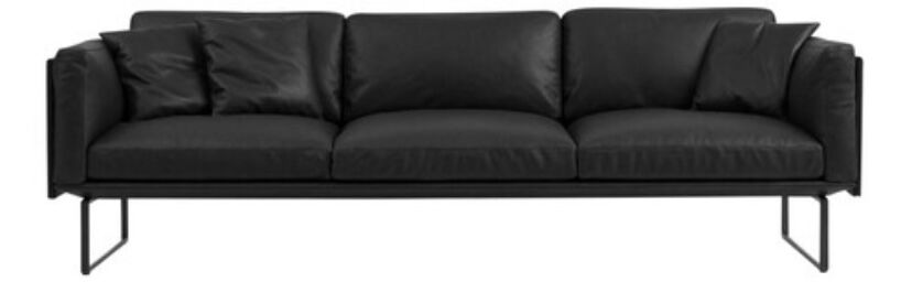 Leather sofa, Stricto Sensu leather designer sofa by Didier Gomez for Ligne Roset.