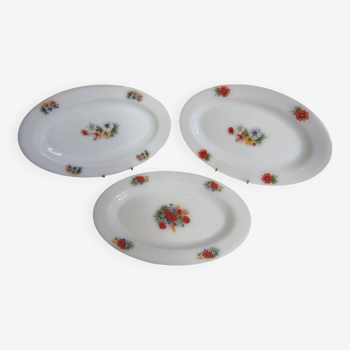 Trois plats de service vintage Arcopal France