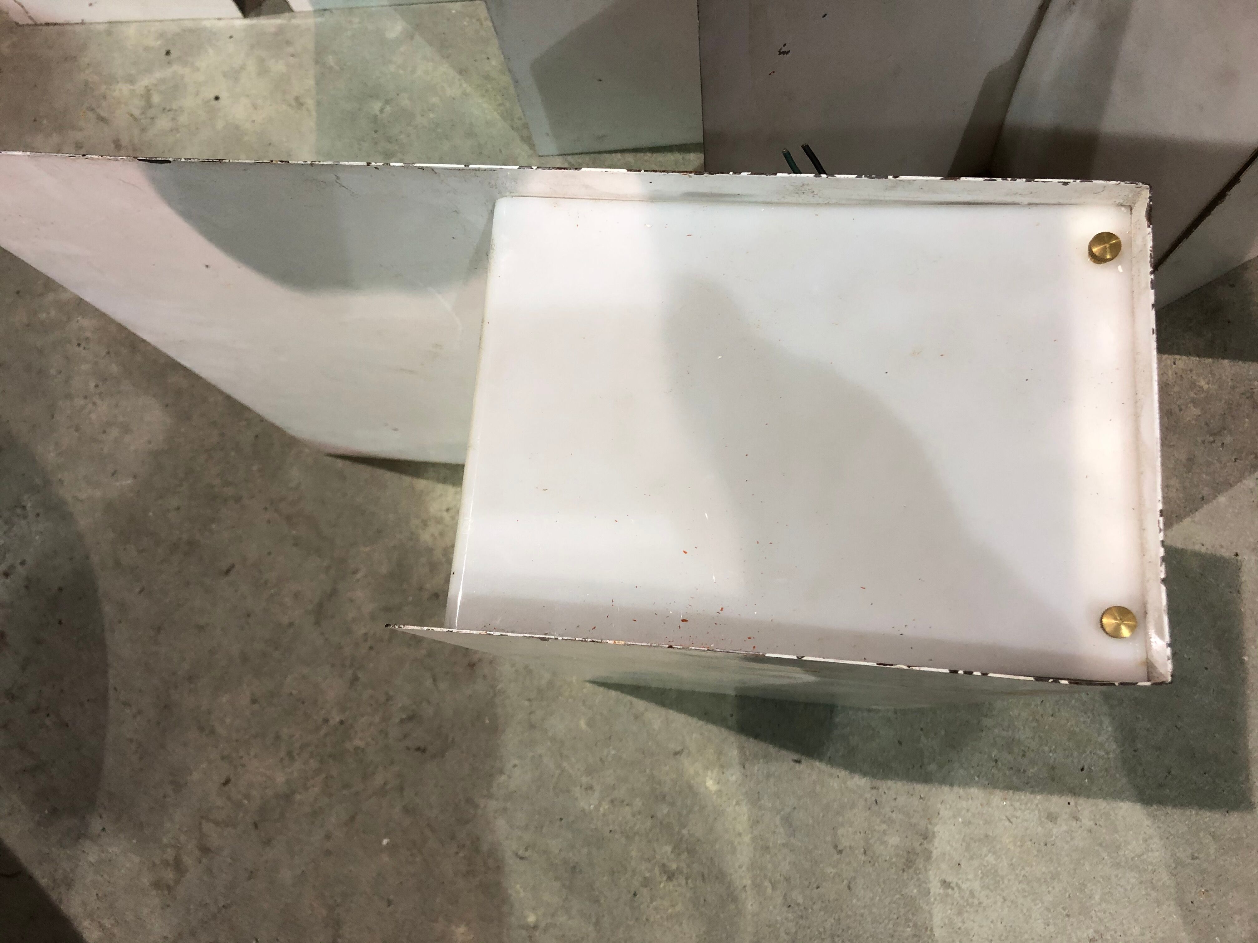 Series of 10 white laqué metal wall light 1960s