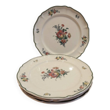 4 dessert plates Villeroy & Boch Mettlach flowers