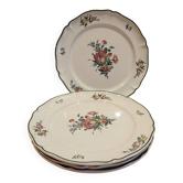 4 assiettes à dessert Villeroy&Boch fleurs Mettlach