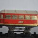Tin litho brand LR spring-loaded toy locomotive