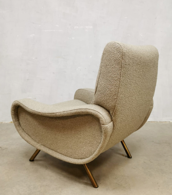 Fauteuil vintage édition ancienne Marco Zanuso Arflex 'Bouclé'