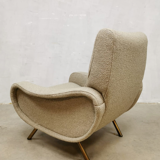 Early edition vintage Italian lady chair Marco Zanuso Arflex ‘Bouclé’