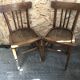 Pair chair bistro vintage wood