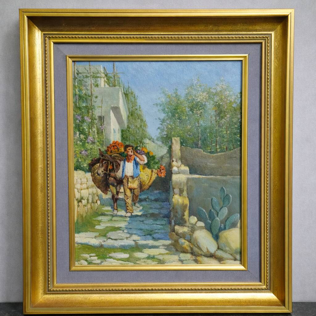 A. Di Carlo – Mediterranean Animated Scene – Oil on Panel