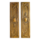 Pair of old door clean plates H30cm