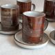 Vintage stoneware coffee mugs