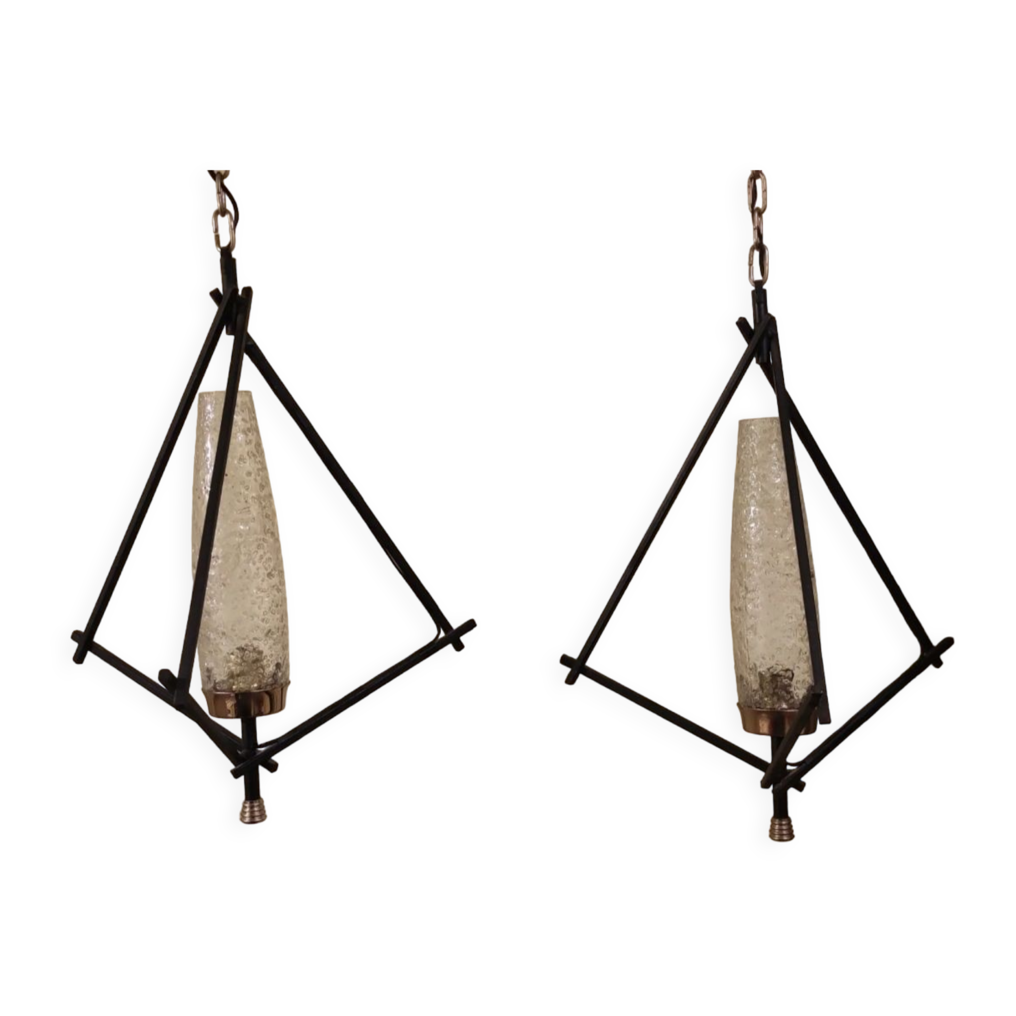 Pair of Lunel pendant chandeliers