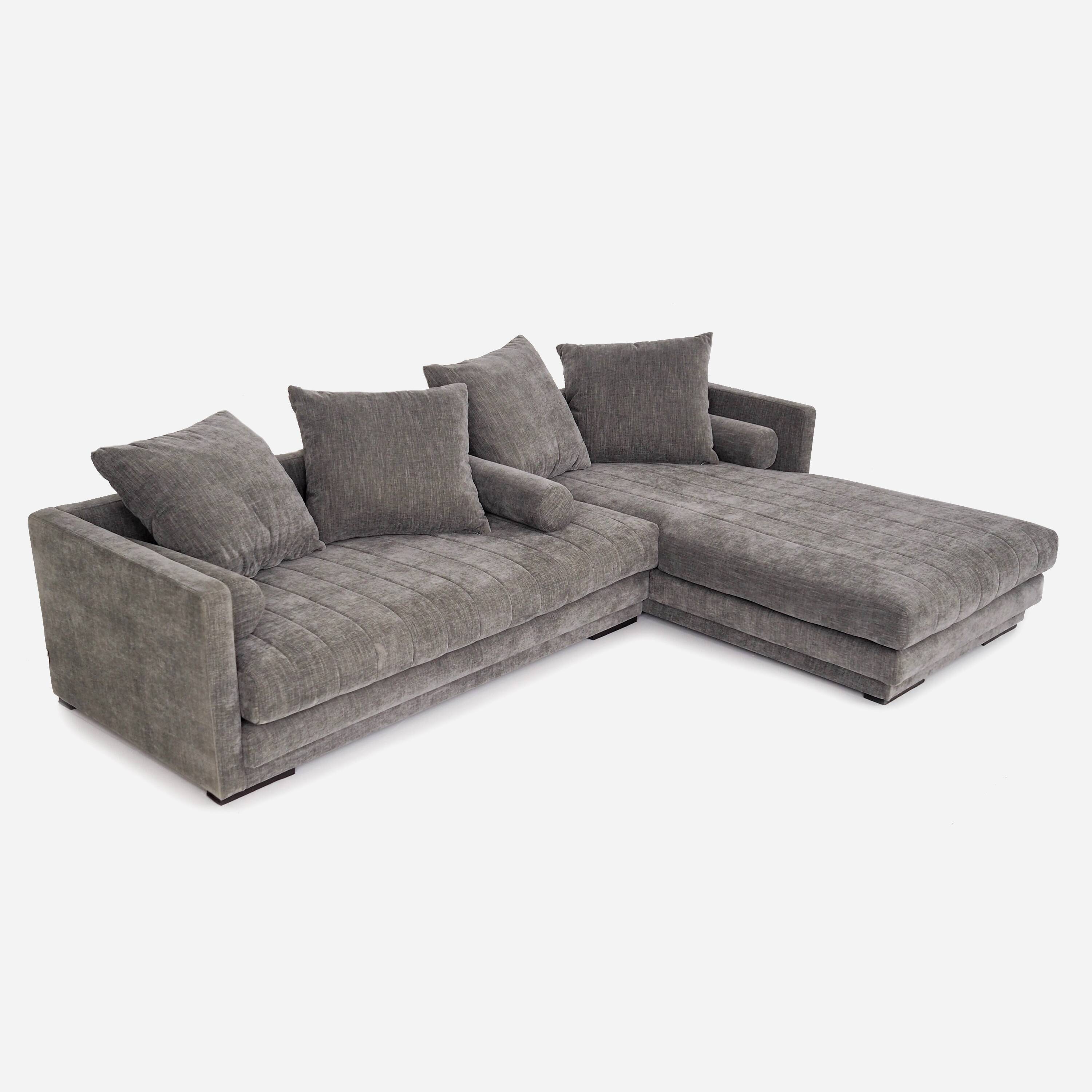 Canapé d'angle KOPENHAGA gris, design scandinave