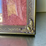 Metal frame in gold colored brass