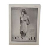 Women's fashion paper advertisement lingerie from period magazine 1937