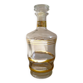 Vintage liqueur carafe - gold edging 65cl with stopper