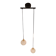 Two-light pendant in a cascade of cut crystal globe