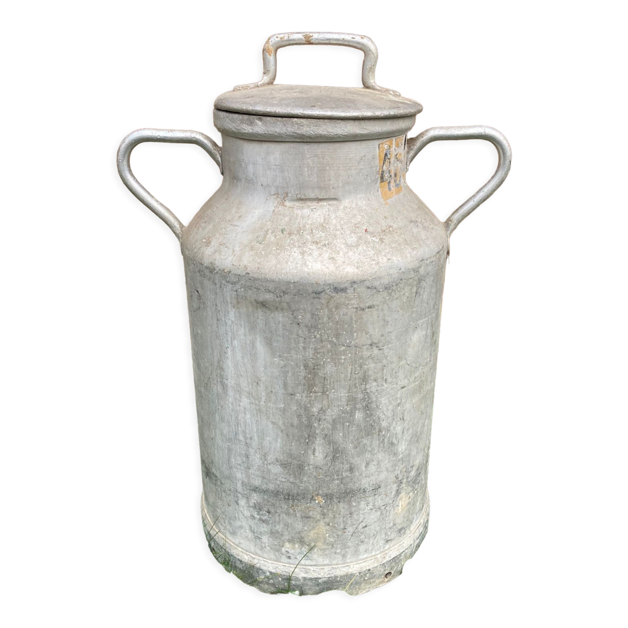 Farm milk jar aluminum canister