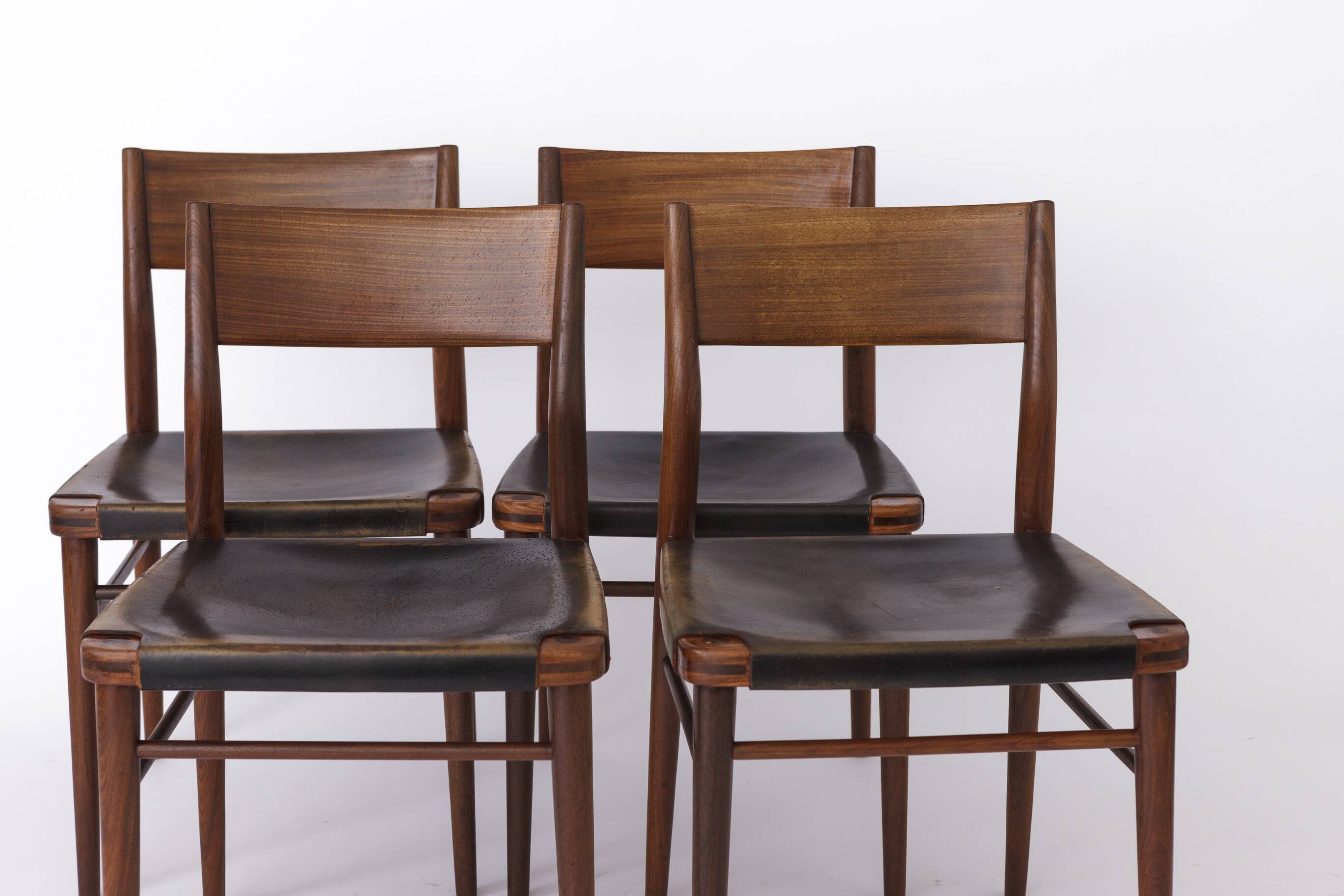 4 Vintage Chairs by Georg Leowald for Wilkhahn, Germany, 1960s, Teak