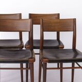 4 Vintage Chairs by Georg Leowald for Wilkhahn, Germany, 1960s, Teak