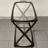 Cesare Lacca 1950 Italian Bar Cart with Brass Wheels