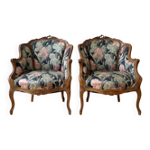 Fauteuils style Louis XV la paire