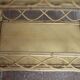 Vintage rattan serving table, two-tier side table.