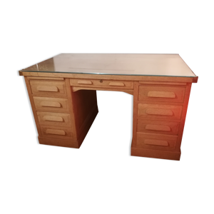 bureau vitré en chêne
