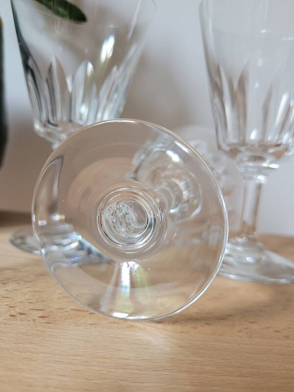 Lot de 7 verres à vin Baccarat Côte d'Azur