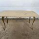 Table basse marbre base laiton vintage 1950
