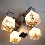 Cubic chandelier by Gaetano Sciolari for Mazzega