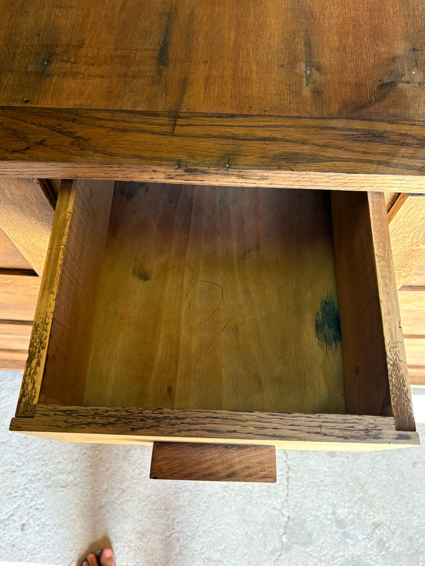 Renovated antique solid wood sideboard