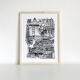 San Francisco black and white silkscreen