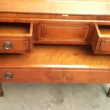 Secretaire de pente ,bureau dos d'âne style Louis XVI ,excellente copie XXèm merisier teinté noyer