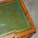 Antique double-sided desk C Hindley & Son in oak and leather