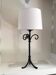Wrought iron lamp, 2M fabric cable, cotton shade