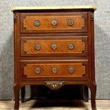 Louis XV style ladies' chest of drawers in marquetry circa 1850