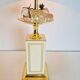 Regency Fruit Bowl Table Lamps in Brass and Crystal from Maison Le Dauphin, 1970s, Set of 2