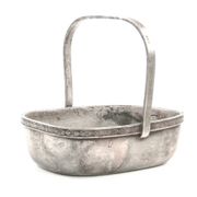 Art Deco nut basket, silver-plated metal, Norblin, Poland, 1930s
