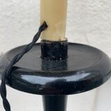 Pair of blackened wooden lampposts Napoleon III